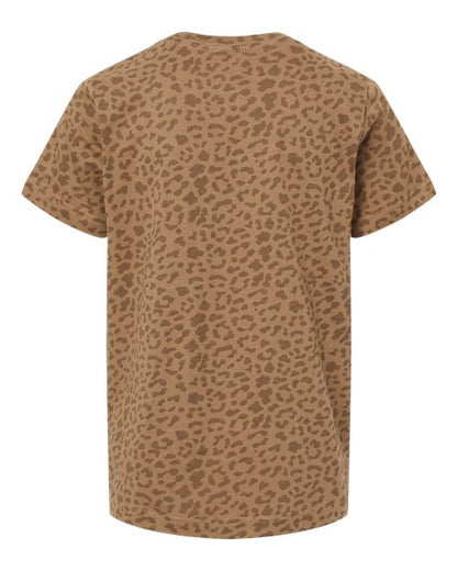 LAT Youth Fine Jersey Tee 6101 Brown Leopard