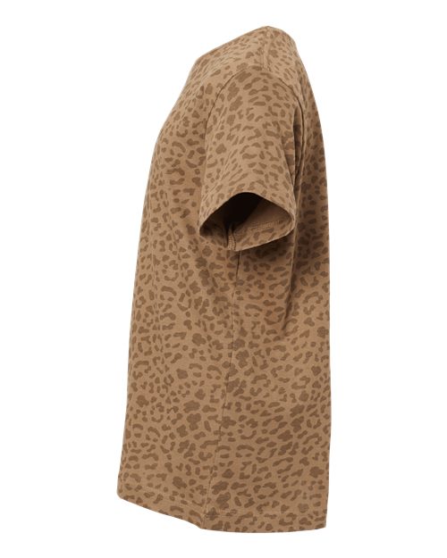 LAT Youth Fine Jersey Tee 6101 Brown Leopard