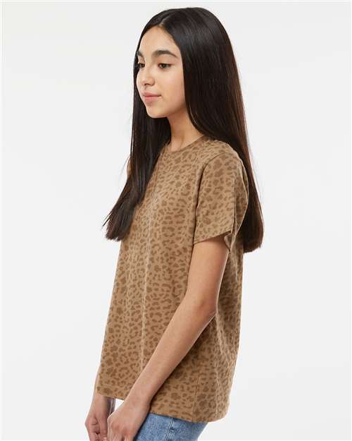 LAT Youth Fine Jersey Tee 6101 Brown Leopard