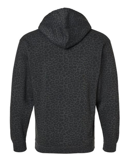 LAT Elevated Fleece Basic Hoodie 6926 Black Leopard