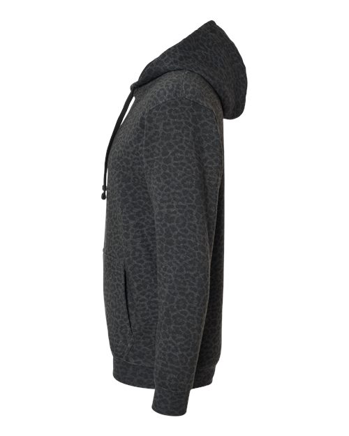 LAT Elevated Fleece Basic Hoodie 6926 Black Leopard
