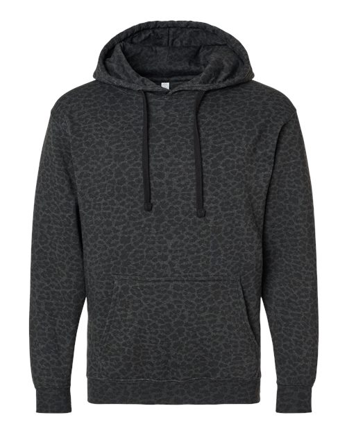 LAT Elevated Fleece Basic Hoodie 6926 Black Leopard