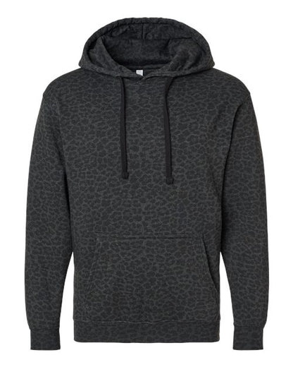LAT Elevated Fleece Basic Hoodie 6926 Black Leopard