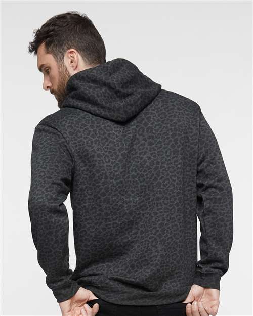 LAT Elevated Fleece Basic Hoodie 6926 Black Leopard