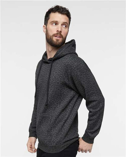 LAT Elevated Fleece Basic Hoodie 6926 Black Leopard