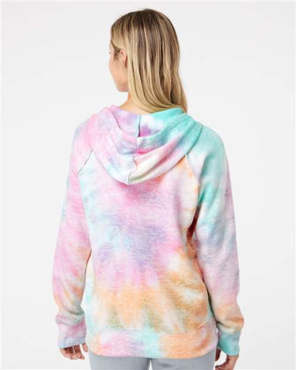 MV Sport Women’s Courtney Burnout V-Notch Hooded Sweatshirt W1162