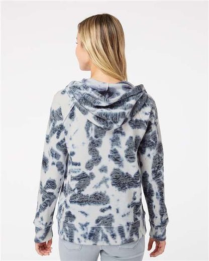 MV Sport Women’s Courtney Burnout V-Notch Hooded Sweatshirt W1162