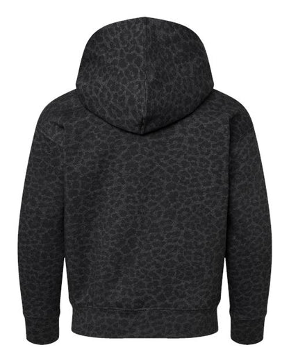 LAT Youth Fleece Hoodie 2296 Black Leopard