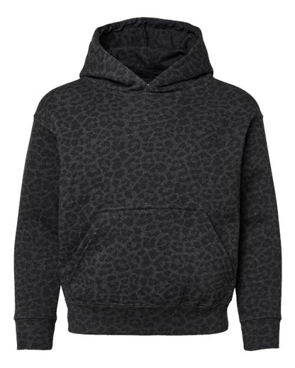 LAT Youth Fleece Hoodie 2296 Black Leopard