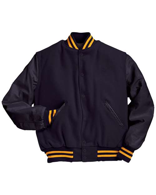 Holloway Varsity Wool Jacket 224183 Dark Navy/ Dark Navy/ Light Gold