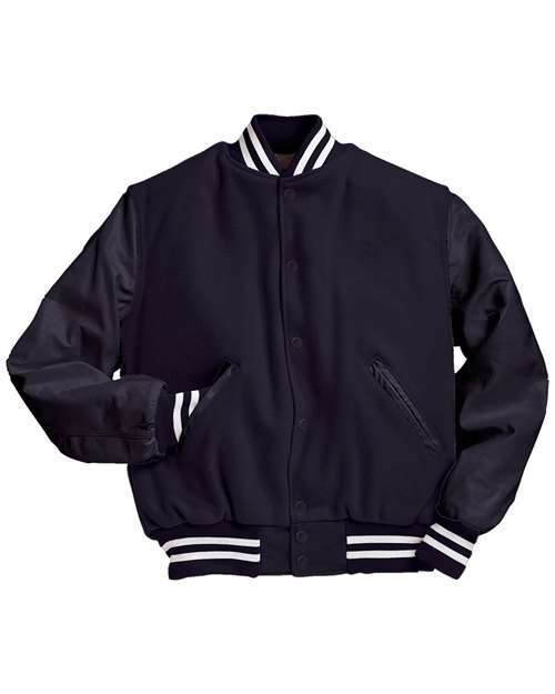 Holloway Varsity Wool Jacket 224183 Dark Navy/ Dark Navy/ White