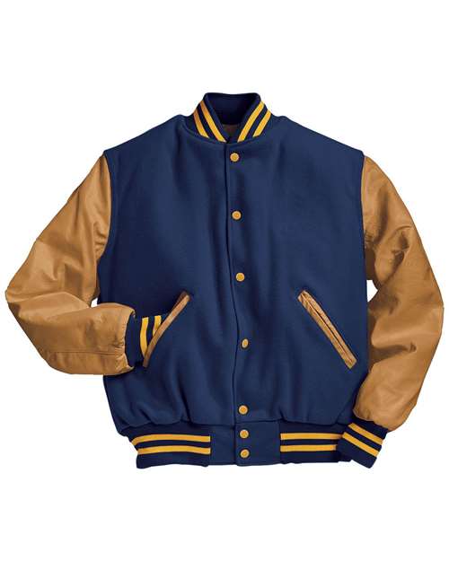 Holloway Varsity Wool Jacket 224183 Dark Royal/ Light Gold