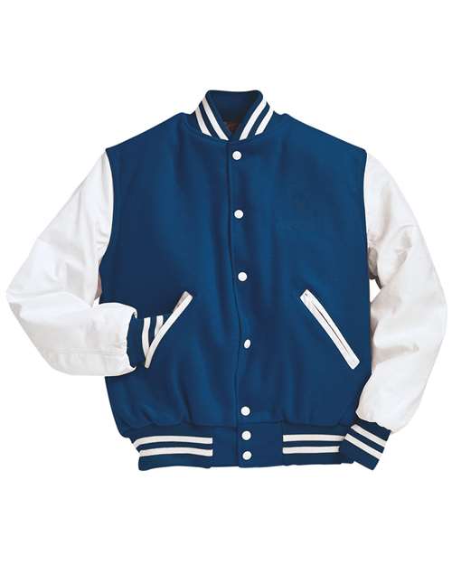 Holloway Varsity Wool Jacket 224183 Dark Royal/ White