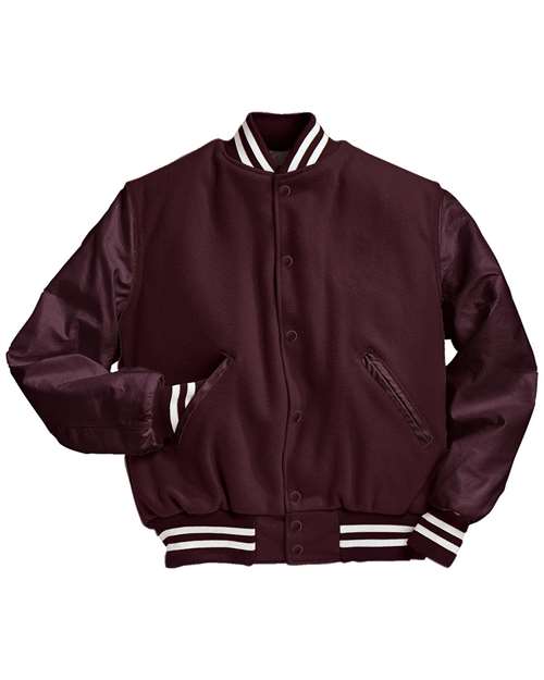 Holloway Varsity Wool Jacket 224183 Maroon/ Maroon/ White