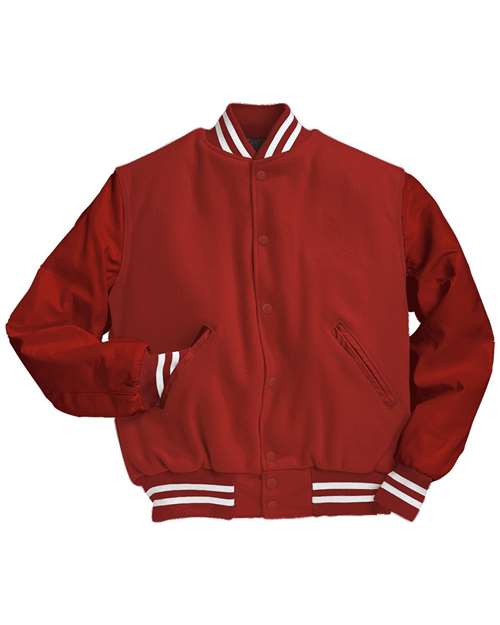 Holloway Varsity Wool Jacket 224183 Scarlet/ Scarlet/ White