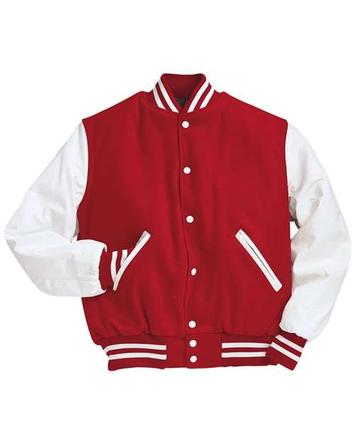 Holloway Varsity Wool Jacket 224183 Scarlet/ White