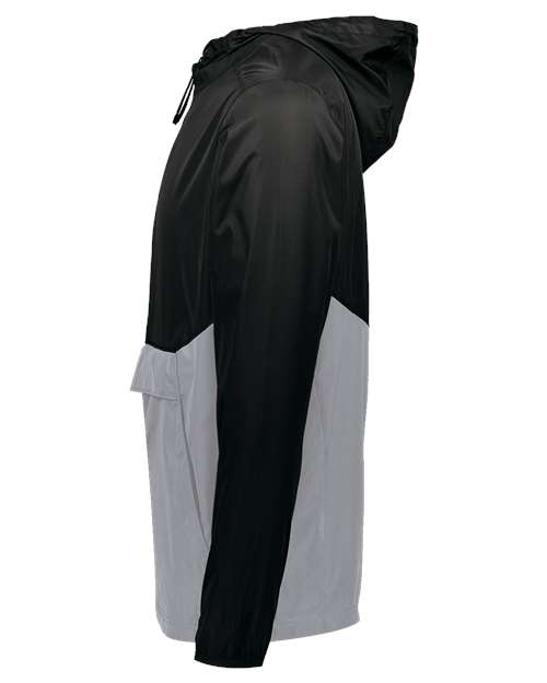 Holloway Packable Quarter-Zip Jacket 229534 Black/ Athletic Grey