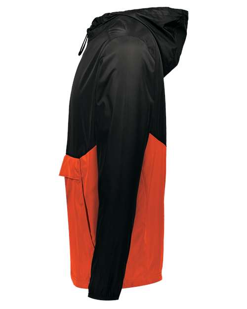 Holloway Packable Quarter-Zip Jacket 229534 Black/ Orange