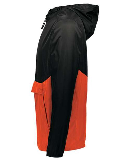 Holloway Packable Quarter-Zip Jacket 229534 Black/ Orange