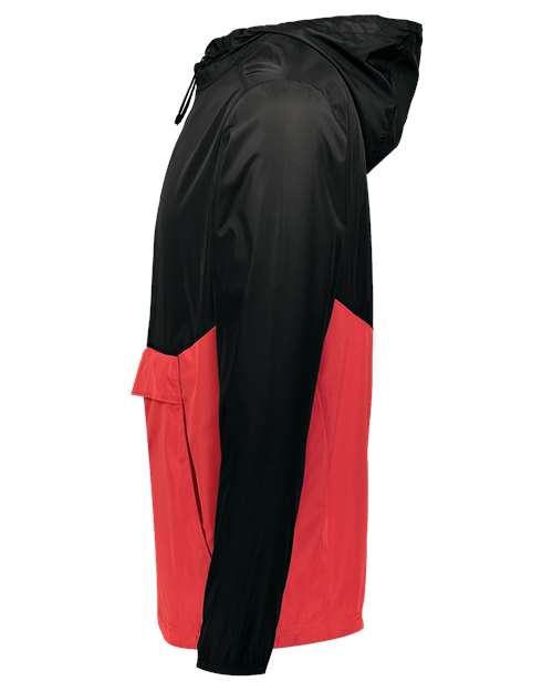 Holloway Packable Quarter-Zip Jacket 229534 Black/ Scarlet