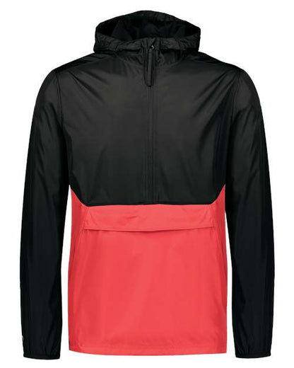 Holloway Packable Quarter-Zip Jacket 229534 Black/ Scarlet