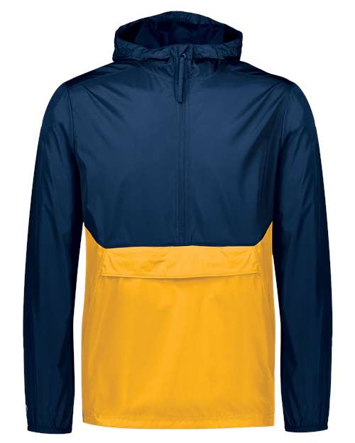 Holloway Packable Quarter-Zip Jacket 229534 Navy/ Gold