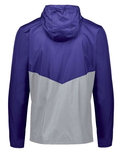 Holloway Packable Quarter-Zip Jacket 229534 Purple/ Athletic Grey