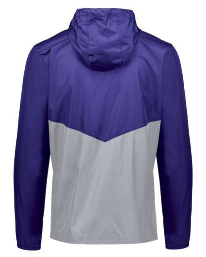 Holloway Packable Quarter-Zip Jacket 229534 Purple/ Athletic Grey