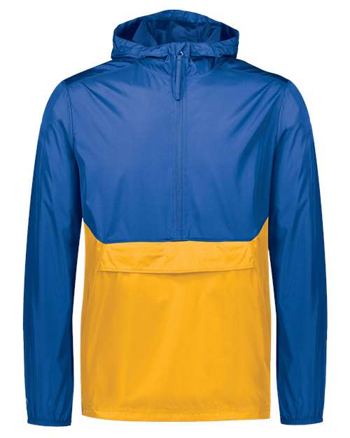 Holloway Packable Quarter-Zip Jacket 229534 Royal/ Gold