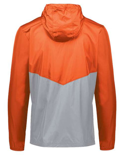 Holloway Packable Quarter-Zip Jacket 229534 Orange/ Athletic Grey