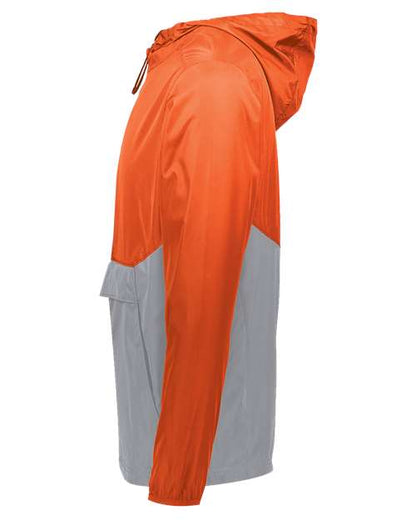 Holloway Packable Quarter-Zip Jacket 229534 Orange/ Athletic Grey