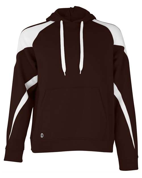 Holloway Athletic Fleece Prospect Hooded Sweatshirt 229546 Brown/ White