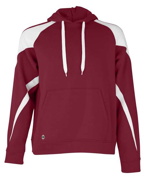 Holloway Athletic Fleece Prospect Hooded Sweatshirt 229546 Cardinal/ White