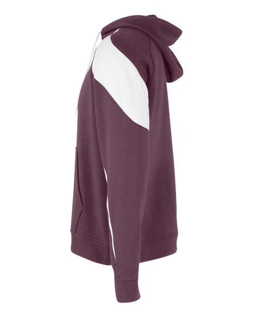 Holloway Athletic Fleece Prospect Hooded Sweatshirt 229546 Maroon/ White