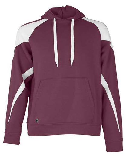 Holloway Athletic Fleece Prospect Hooded Sweatshirt 229546 Maroon/ White