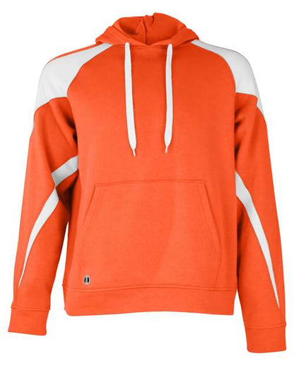 Holloway Athletic Fleece Prospect Hooded Sweatshirt 229546 Orange/ White