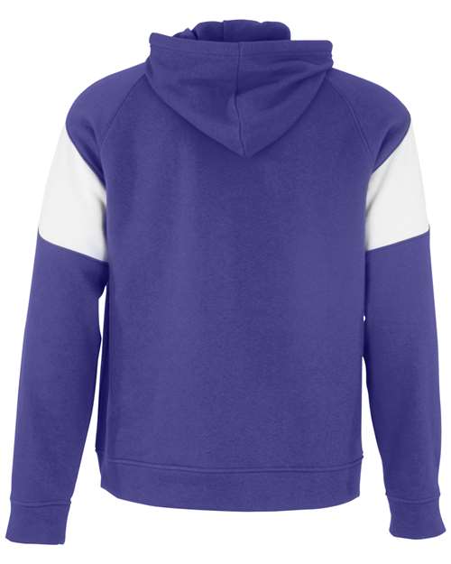 Holloway Athletic Fleece Prospect Hooded Sweatshirt 229546 Purple/ White