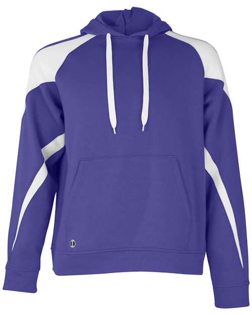 Holloway Athletic Fleece Prospect Hooded Sweatshirt 229546 Purple/ White