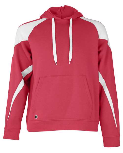 Holloway Athletic Fleece Prospect Hooded Sweatshirt 229546 Scarlet/ White