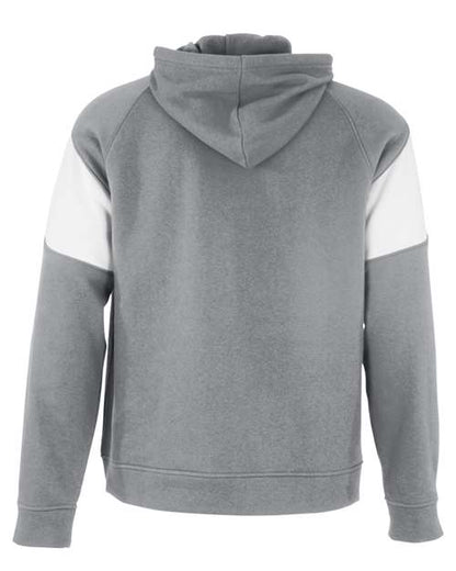 Holloway Athletic Fleece Prospect Hooded Sweatshirt 229546 Charcoal Heather/ White