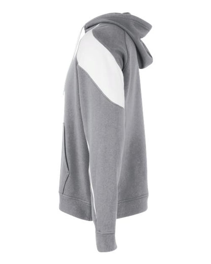 Holloway Athletic Fleece Prospect Hooded Sweatshirt 229546 Charcoal Heather/ White