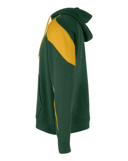 Holloway Athletic Fleece Prospect Hooded Sweatshirt 229546 Forest/ Light Gold