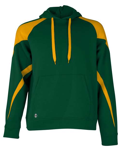 Holloway Athletic Fleece Prospect Hooded Sweatshirt 229546 Forest/ Light Gold