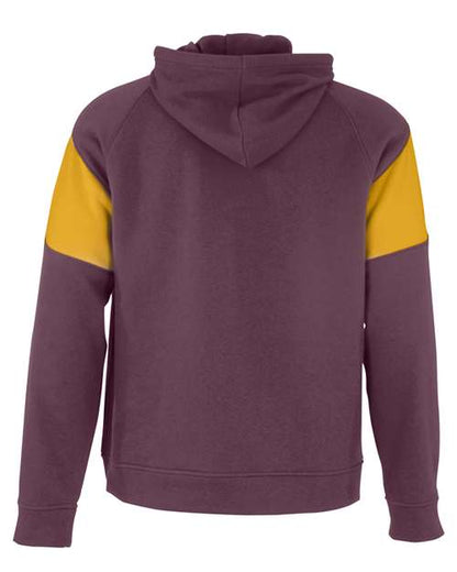 Holloway Athletic Fleece Prospect Hooded Sweatshirt 229546 Maroon/ Light Gold
