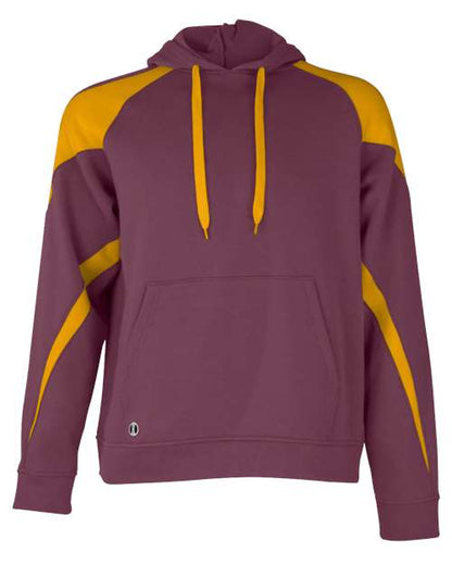 Holloway Athletic Fleece Prospect Hooded Sweatshirt 229546 Maroon/ Light Gold