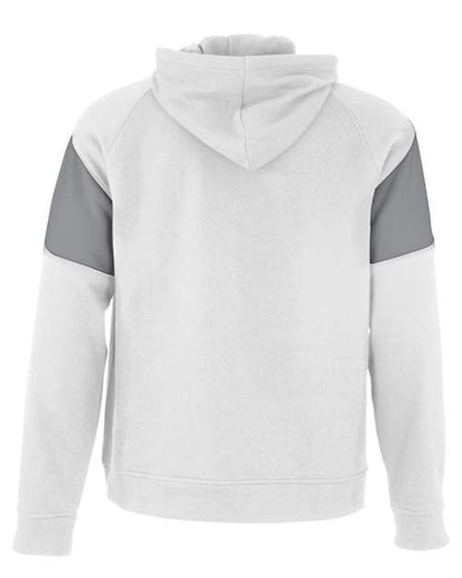 Holloway Athletic Fleece Prospect Hooded Sweatshirt 229546 White/ Charcoal Heather