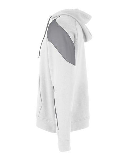 Holloway Athletic Fleece Prospect Hooded Sweatshirt 229546 White/ Charcoal Heather