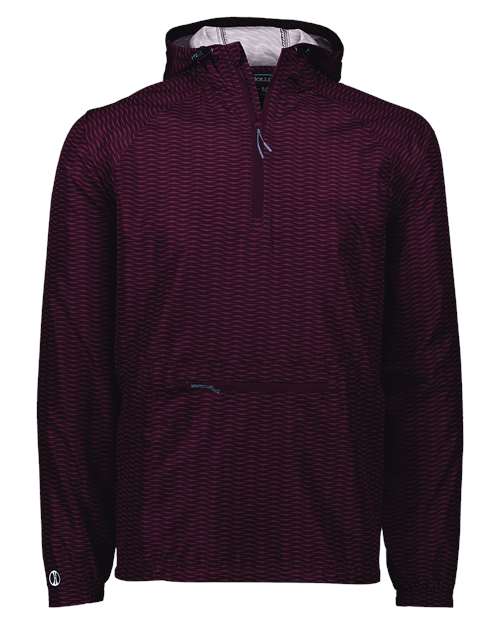 Holloway Men's Range Hooded Packable Quarter-Zip Jacket 229554