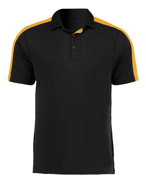 Augusta Sportswear Two-Tone Vital Polo 5028 Black/ Gold