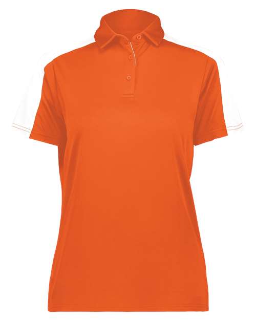 Augusta Sportswear Women's Two-Tone Vital Polo 5029 Orange/ White